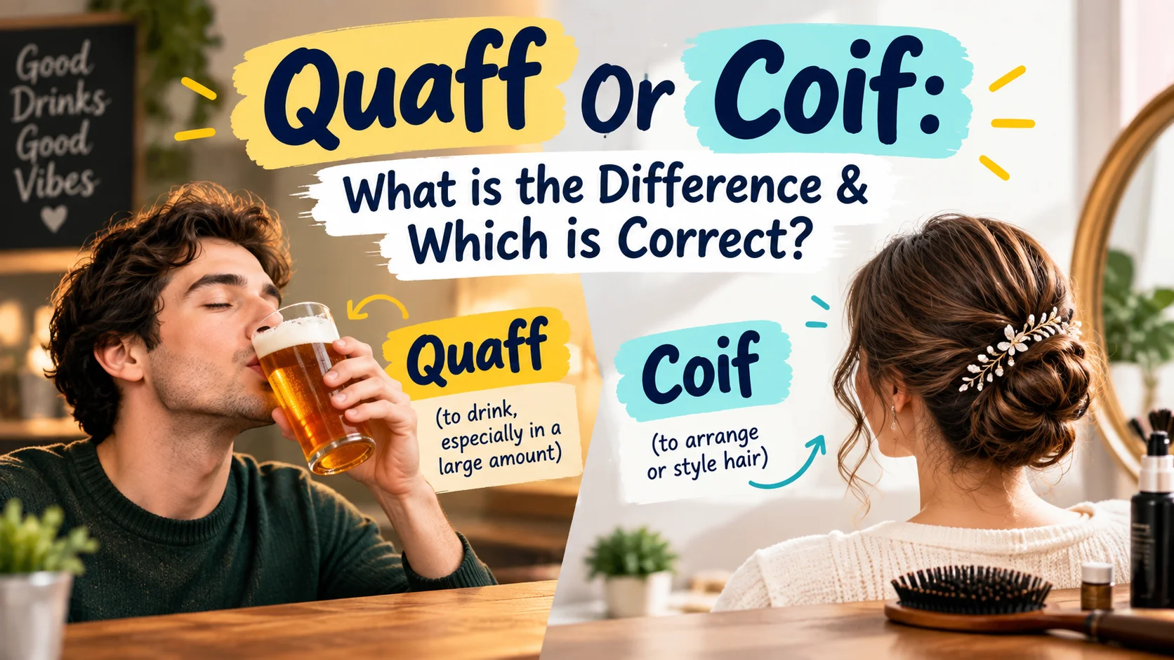 Quaff Or Coif: What is the Difference & Which is Correct
