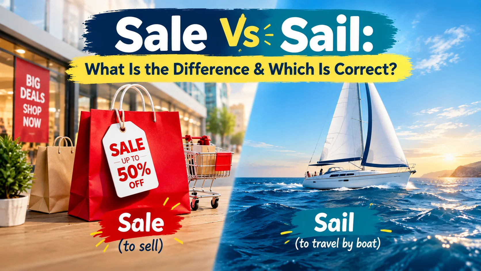Sale Vs Sail: What Is the Difference & Which Is Correct