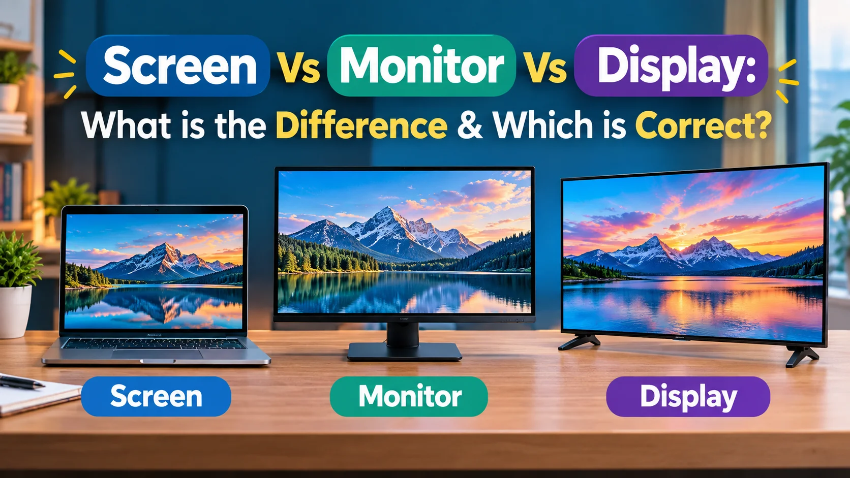 Screen Vs Monitor Vs Display: What is the Difference & Which is Correct